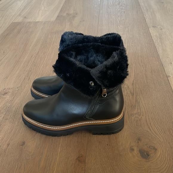 Fabianelli made in Italy Winter Boots Shearling Leather Black Sz 38 EU 7.5-8 US - Picture 11 of 15